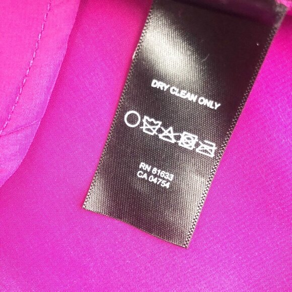 Kenneth Cole Tank Women's Size L Magenta Faux Leather Trim Flowy Sleeveless Top - Picture 6 of 10